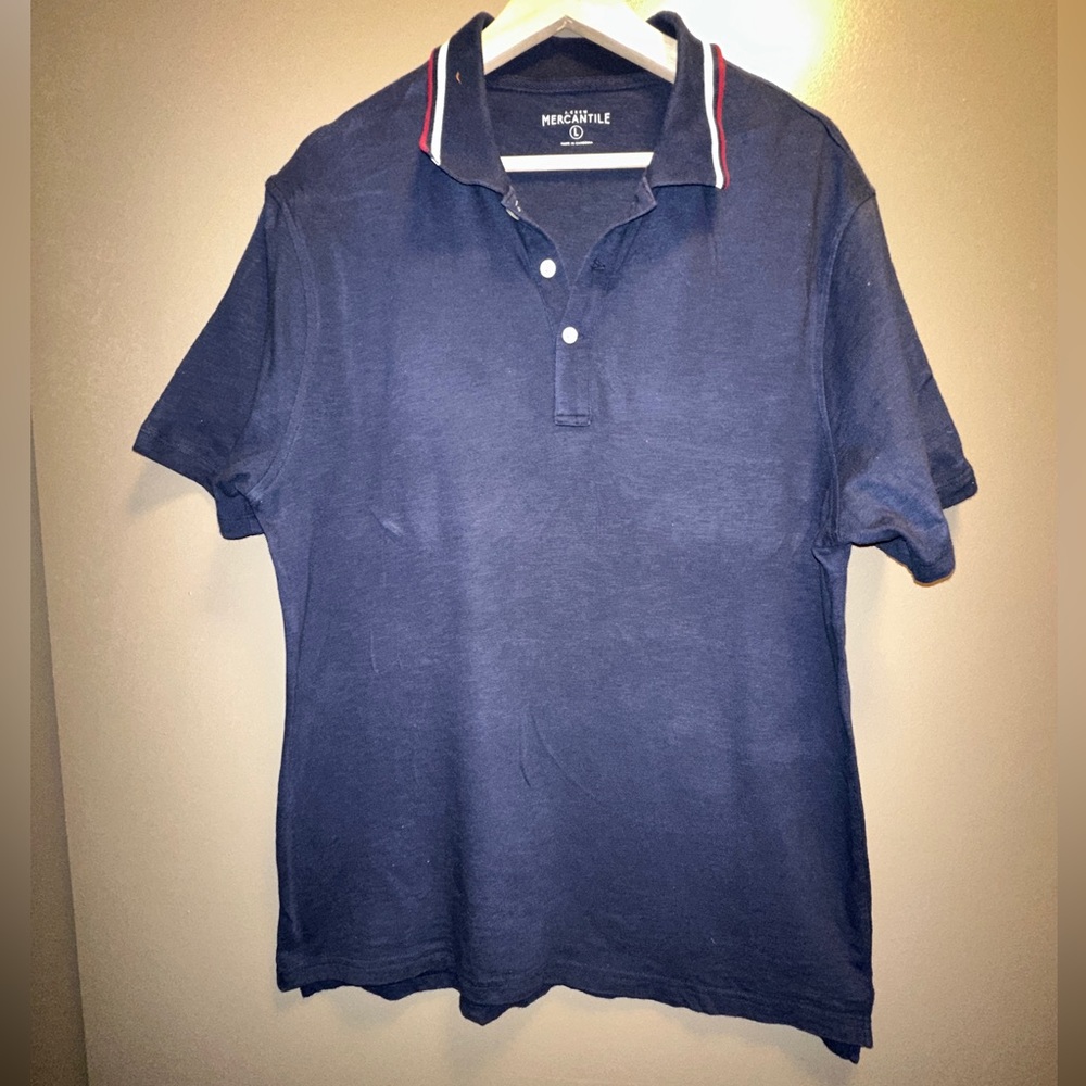 J. Crew Men’s Polo Blue cotton Large